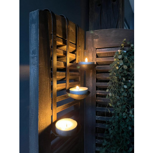 IJzeren lepel waxinelichthouder