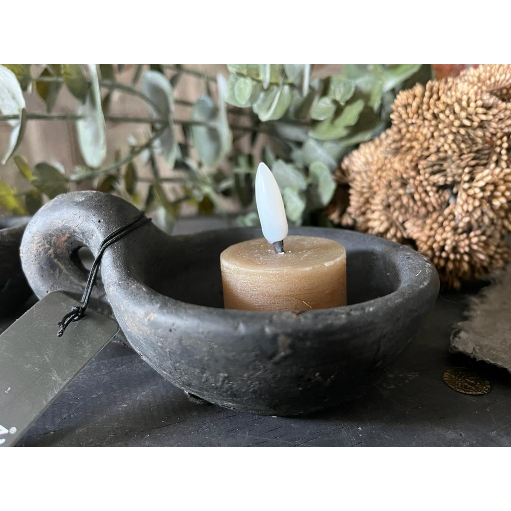 Landelijke decoratie | Erve Smit Landelijke decoratie Led Waxinelichtje Toffee Set Van 2 Counrtyfield