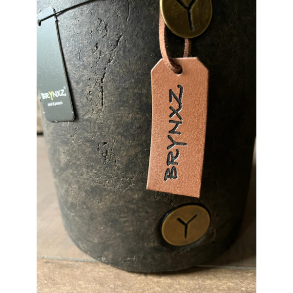 Brynxz Set van 2 Planters Leather Rope Majestic Brown