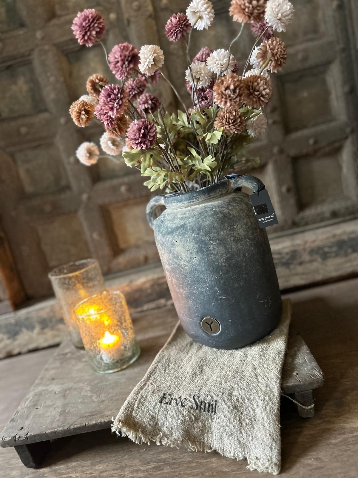 Brynxz Jug Idylle Two Ears Ancienst Clay L D.18 H.27 | Erve Smit Landelijke decoratie Brynxz Jug Idylle Two Ears Ancienst Clay L D.18 H.27