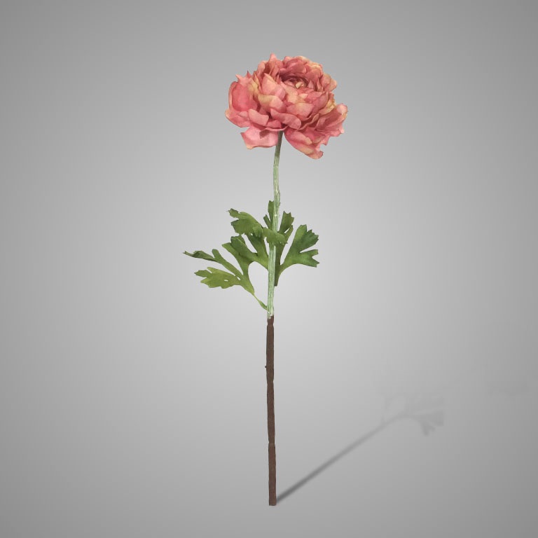 Brynxz Single Ranunculus Ant. Pink 51 cm | Erve Smit Landelijke decoratie Brynxz Single Ranunculus Ant. Pink 51 cm