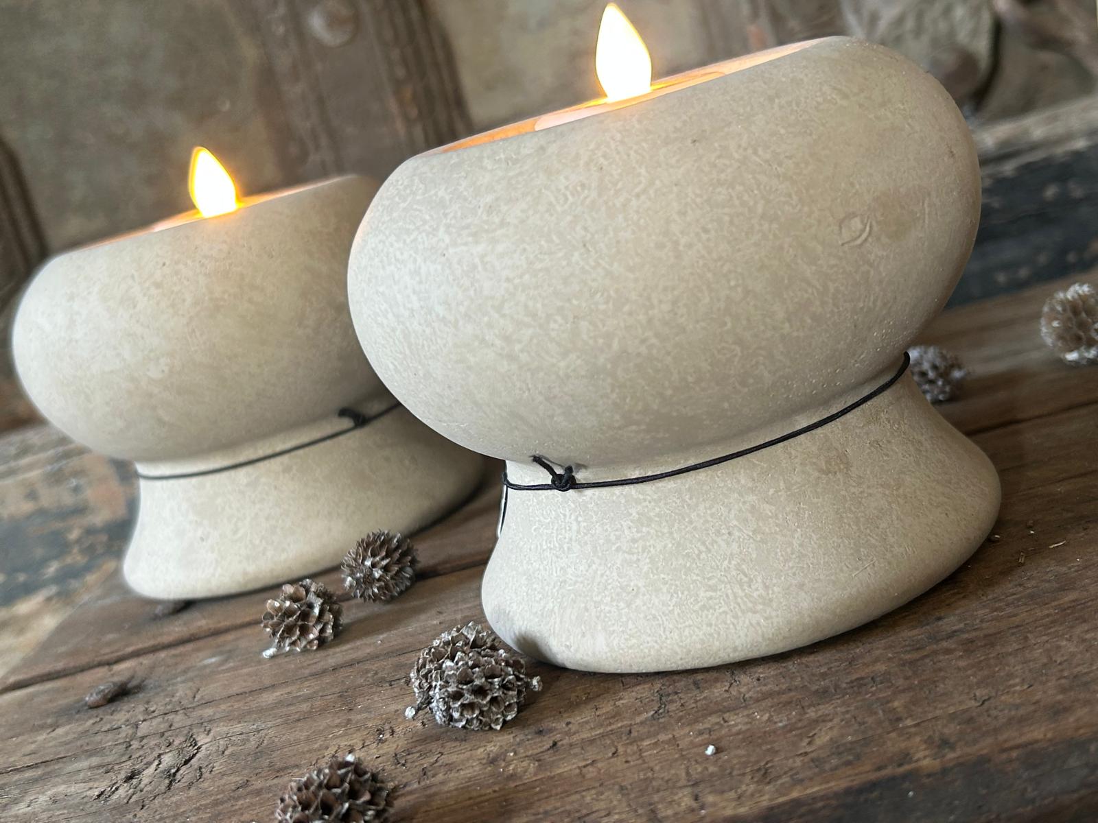 Brynxz Tealightcup Luxury Majestic Taupe L D.9 H.7 | Erve Smit Landelijke decoratie Brynxz Tealightcup Luxury Majestic Taupe L D.12 H.10