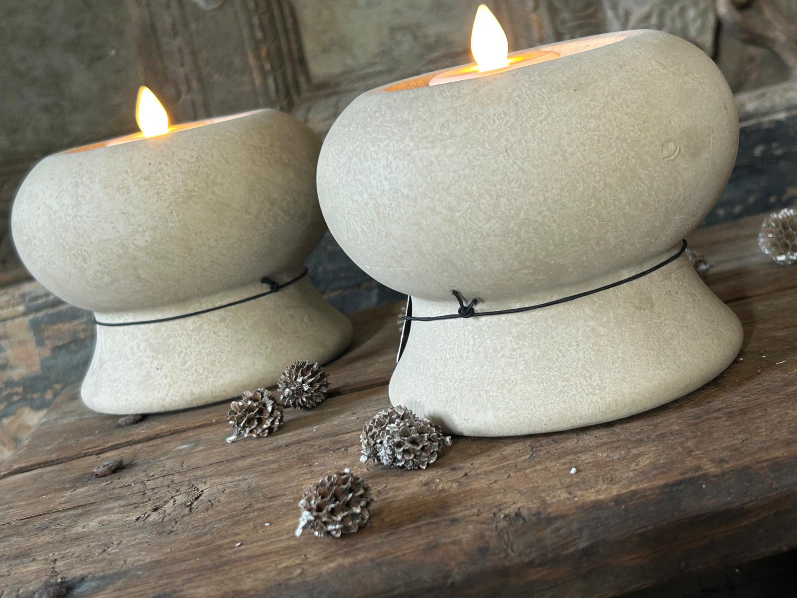 Brynxz Tealightcup Luxury Majestic Taupe L D.12 H.10 | Erve Smit Landelijke decoratie Brynxz Tealightcup Luxury Majestic Taupe L D.12 H.10