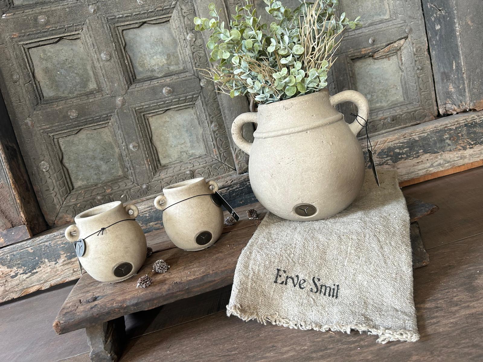 Brynxz Tealightcup Two Ears Majestic Taupe D.10 H.11 | Erve Smit Landelijke decoratie Brynxz Tealightcup Two Ears Majestic Taupe D.10 H.11