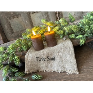 Countryfield Set Van 2 Led Stompkaarsen Bruin