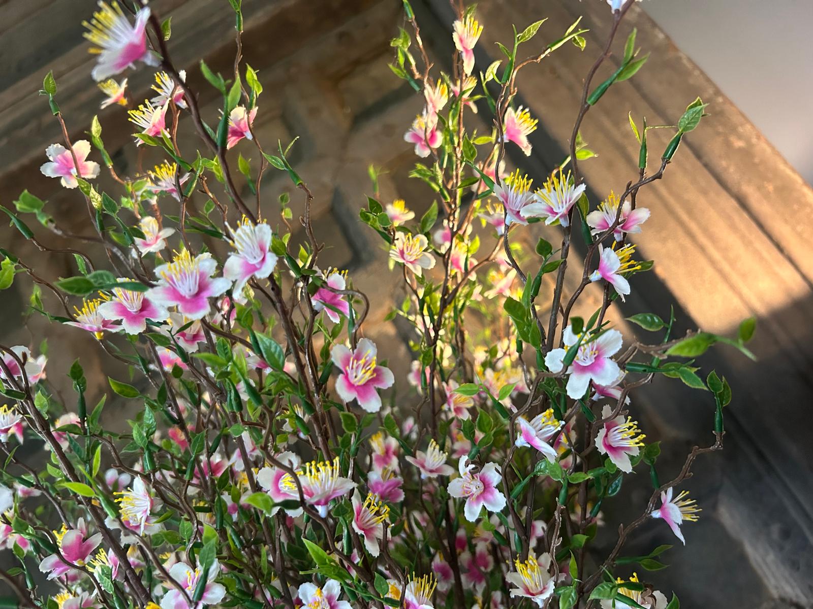 Sylxz Cytisus Springrange Donker Roze 90 cm | Erve Smit Landelijke decoratie Sylxz Cytisus Springrange Donker Roze Paars 90 cm