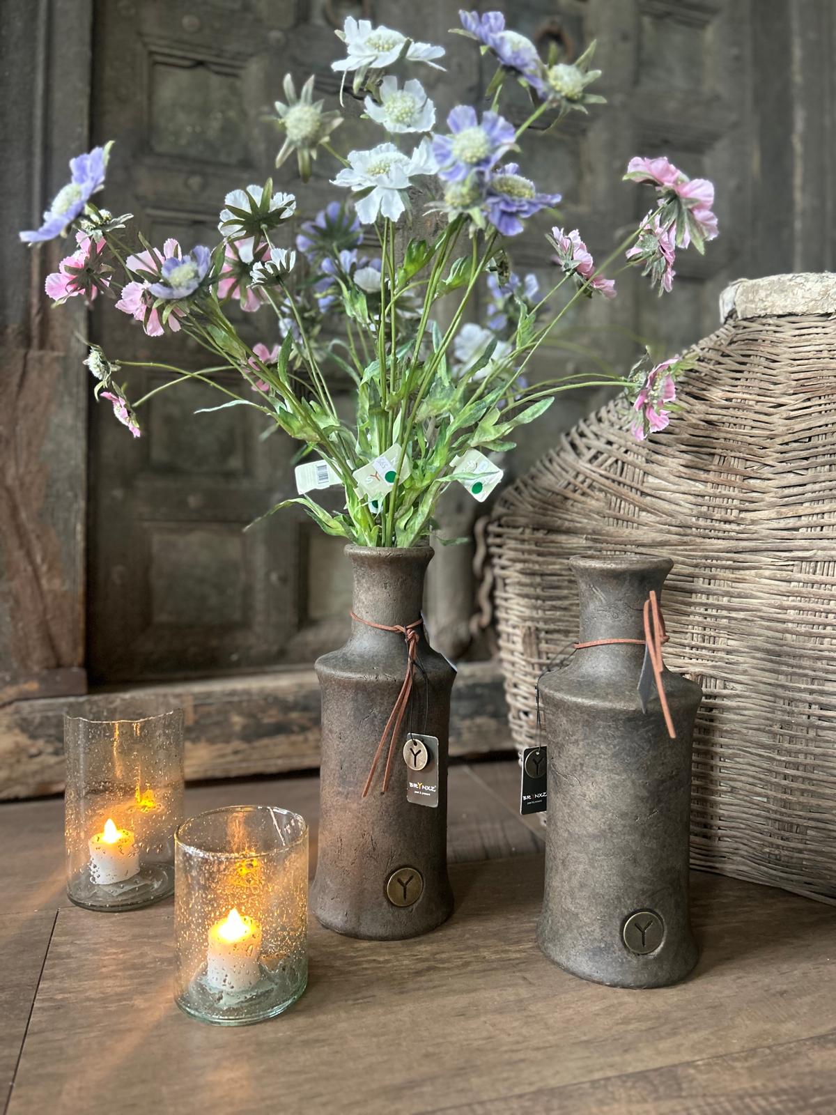 Brynxz Bottle with Neck Majestic Brown L | Erve Smit Landelijke decoratie Brynxz Bottle with Neck Majestic Brown L