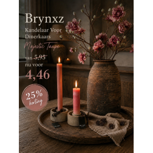 Brynxz Kandelaar Voor Dinerkaars Majestic Taupe