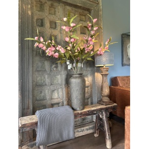 Campanula Grande Roze 100 cm kunstbloem in vaas realistische zijde bloemen