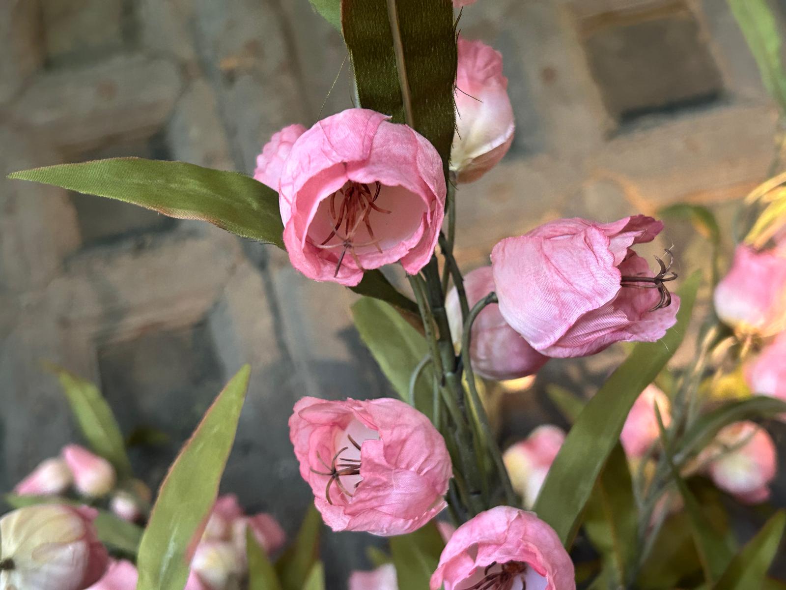 Sylxz Campanula Grande Roze 100 cm | Erve Smit Landelijke decoratie Close-up zijde bloemen Campanula Grande Roze hoogwaardige kunstbloemen