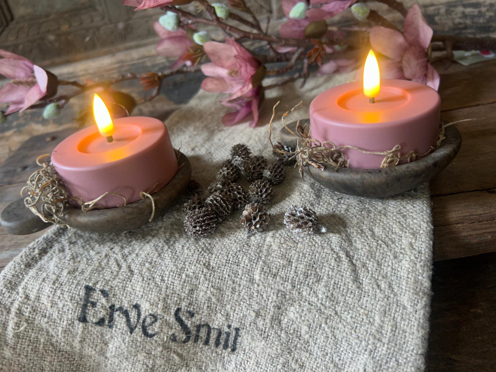 Countryfield Waxinelichtjes Roze XL | Erve Smit Landelijke decoratie Countryfield Waxinelichtjes Roze XL