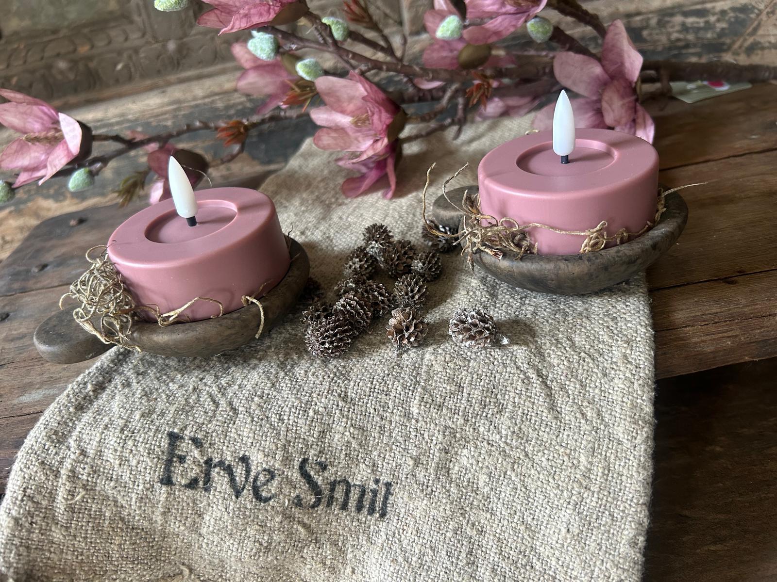 Countryfield Waxinelichtjes Roze XL | Erve Smit Landelijke decoratie Countryfield Waxinelichtjes Roze XL