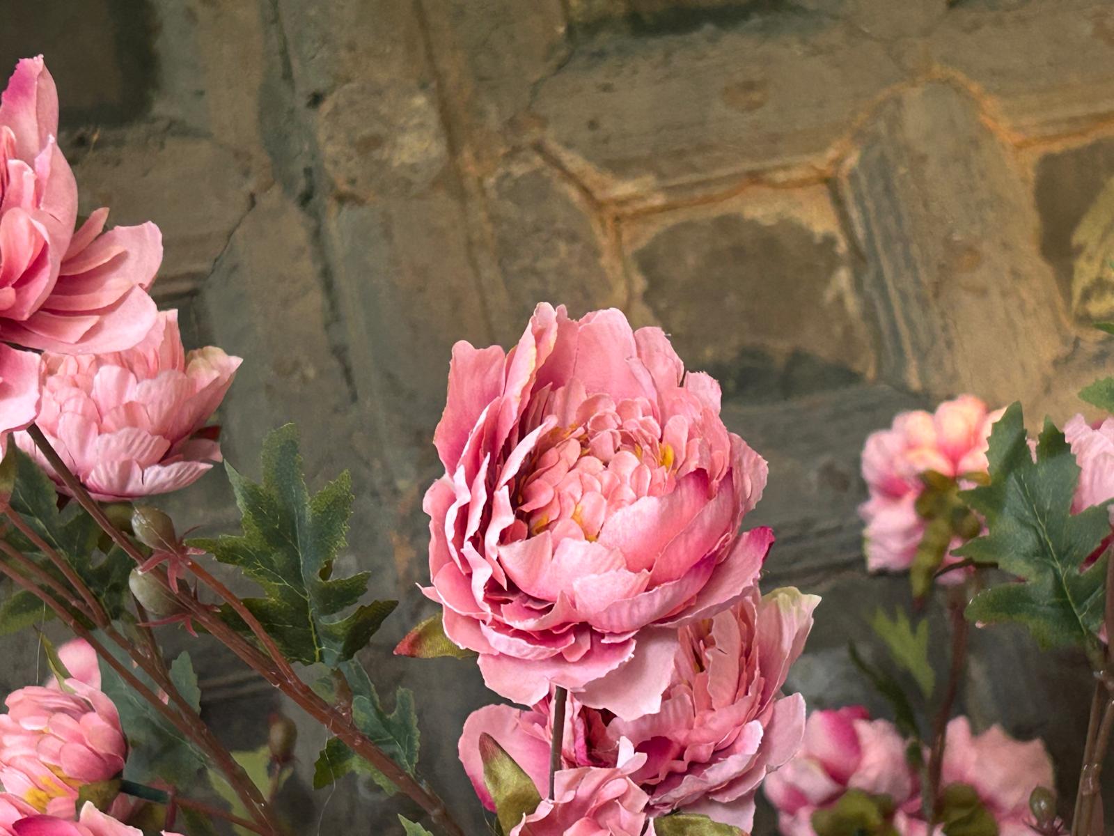 Sylxz Ranunculus Sober Spring Roze 92 cm | Erve Smit Landelijke decoratie Sylxz Ranunculus Sober Spring Roze 92 cm