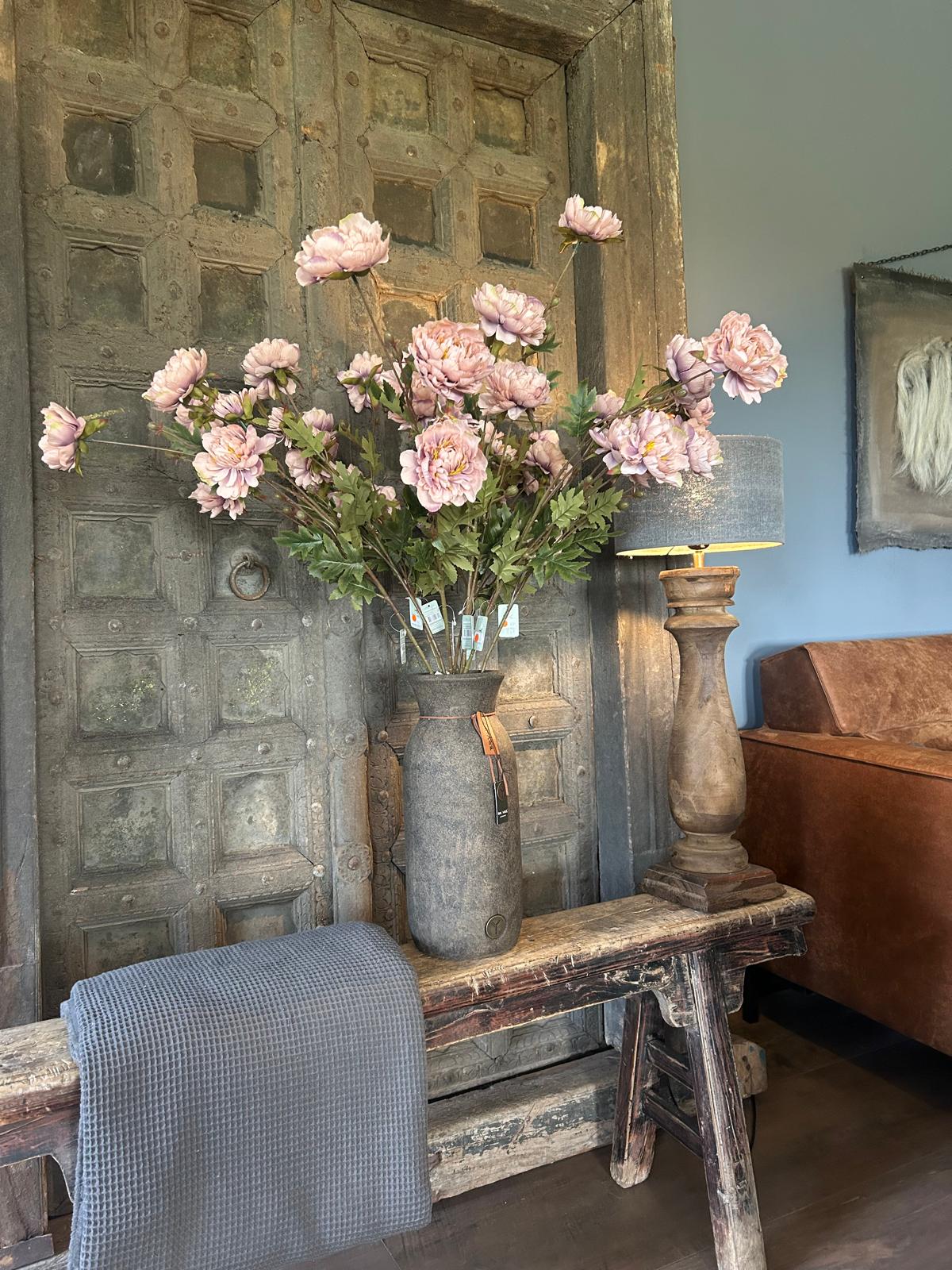 Sylxz Ranunculus Sober Spring Zalmroze 92 cm | Erve Smit Landelijke decoratie Sylxz Ranunculus Sober Spring Zalmroze 92 cm