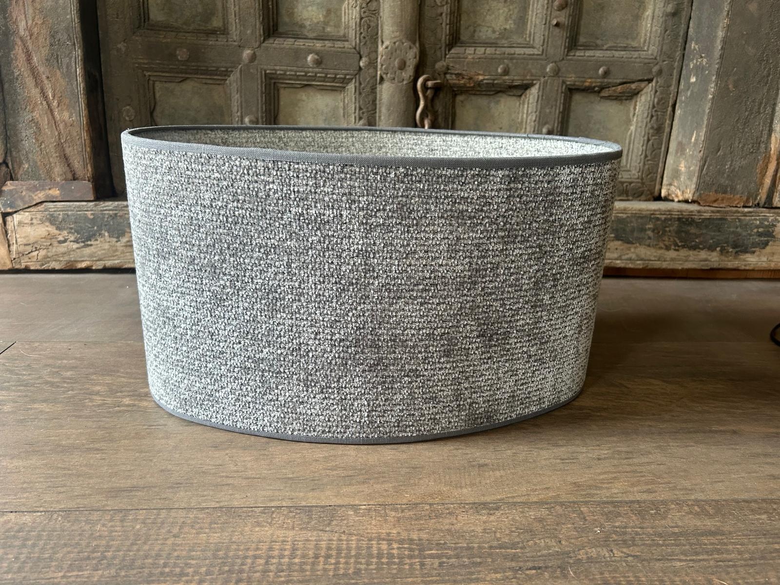 Ovale stoffen lampenkap Ø 46,5 cm | Erve Smit Landelijke decoratie Ovale stoffen lampenkap