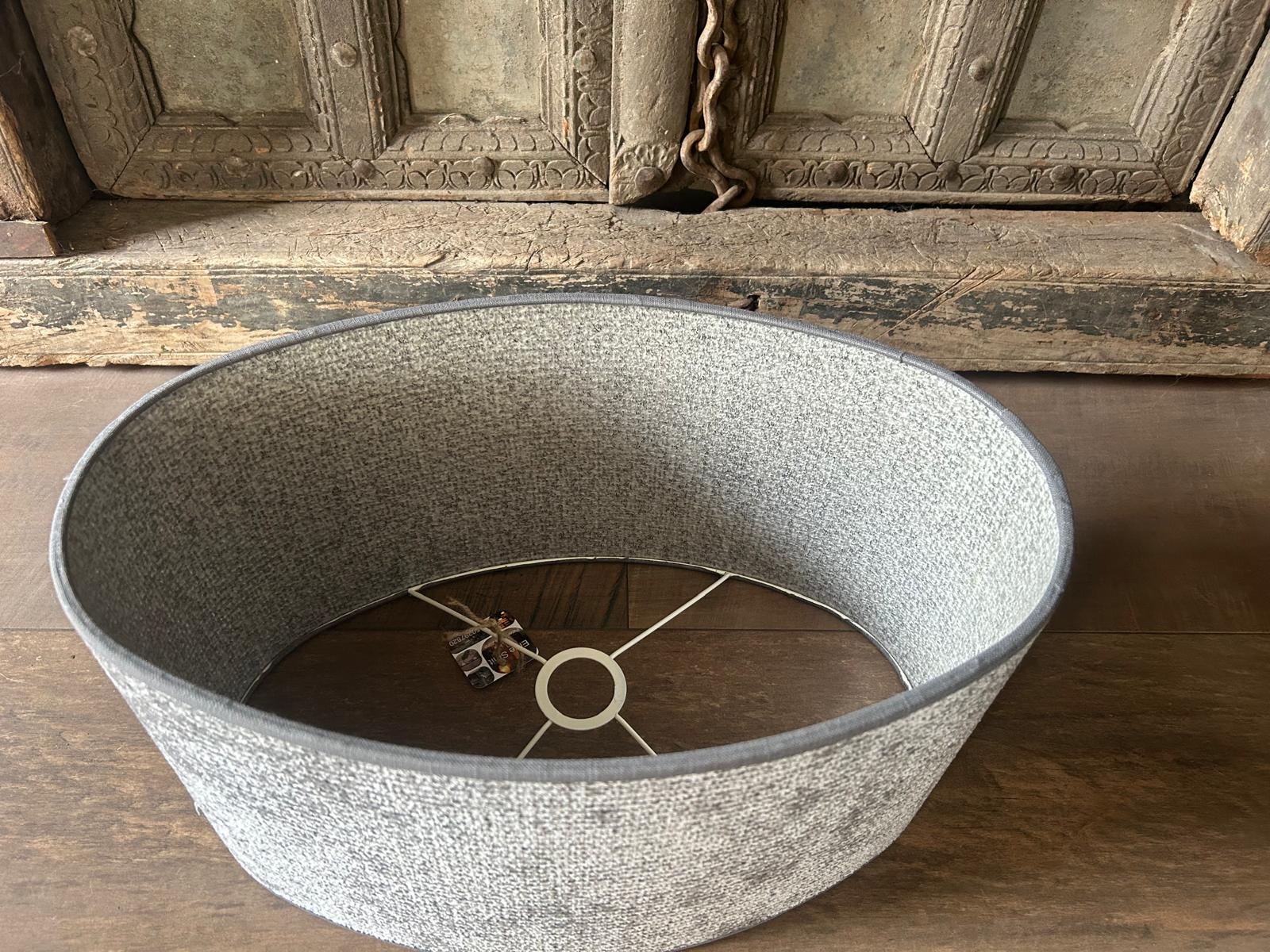 Ovale stoffen lampenkap Ø 46,5 cm | Erve Smit Landelijke decoratie Ovale stoffen lampenkap