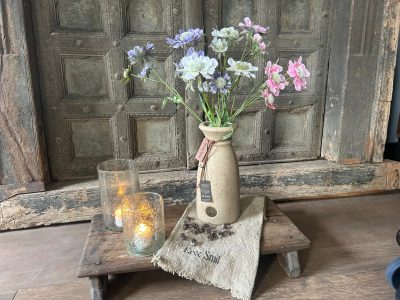 Brynxz Vase Luxury Leather Rope Majestic Taupe S