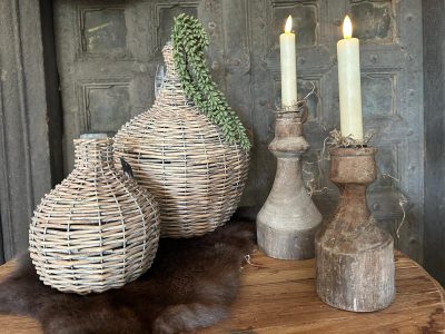 Countryfield Rieten Decoratie Fles L