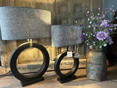 IJzeren Ring Lamp Zwart