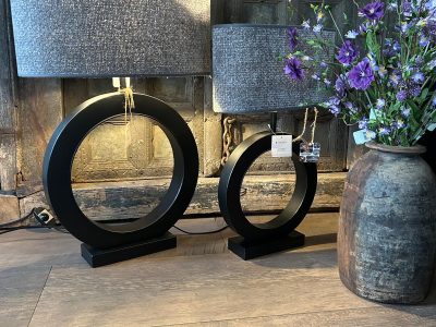 IJzeren Ring Lamp Zwart