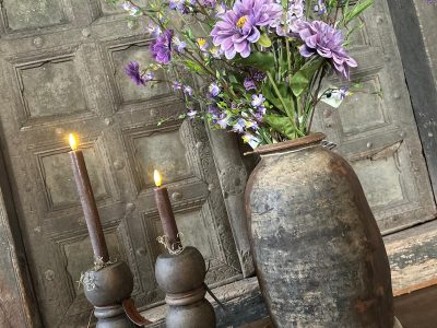 Led Dinerkaars Countryfield 24 cm set van 2 Bruin