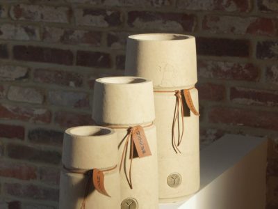Brynxz Vase Basic Lather Rope Majestic Taupe S D.11 H.20