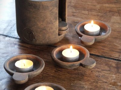 Brynxz Set of 6 Cups in Holder Majestic Brown