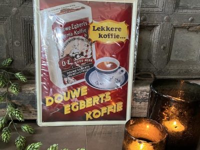 Metalen Reclame Wandbord : Douwe Egberts Koffie